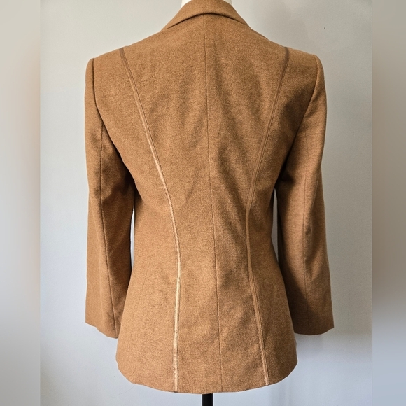 LAURÈL lightweight Wool and Angora Tan Brown Blazer. Size 34/ Small - Picture 7 of 14